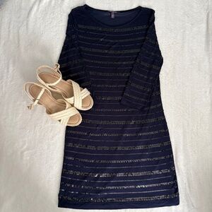 Long Tall Sally Dark Blue Sequin Dress